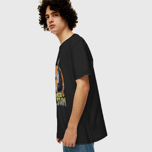 Мужская футболка хлопок Oversize Dark Souls, цвет черный - фото 5