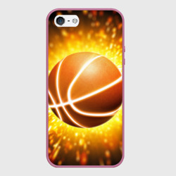 Чехол для iPhone 5/5S матовый Баскетбольный мяч
