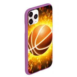 Чехол для iPhone 11 Pro Max матовый Баскетбольный мяч - фото 2