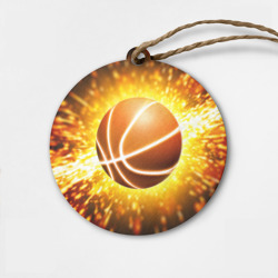 Деревянная игрушка круг Баскетбольный мяч
