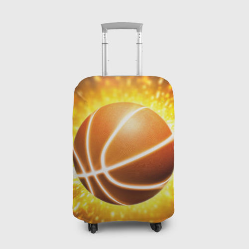 Чехол для чемодана с принтом Баскетбольный мяч, вид спереди №1