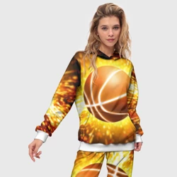 Женский костюм с толстовкой 3D Баскетбольный мяч - фото 2