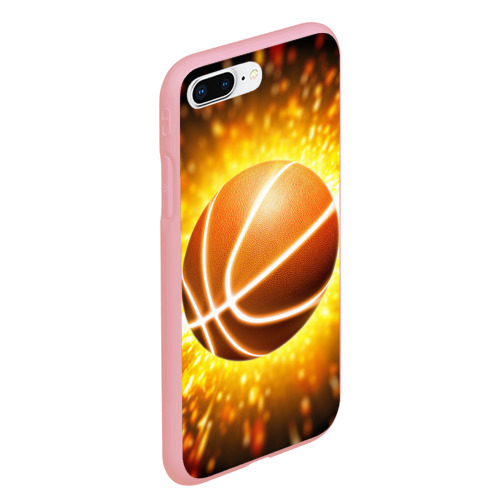 Чехол для iPhone 7Plus/8 Plus матовый Баскетбольный мяч, цвет баблгам - фото 3