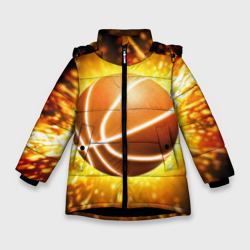 Зимняя куртка для девочек 3D Баскетбольный мяч
