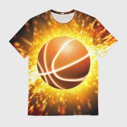 Мужская футболка 3D Баскетбольный мяч