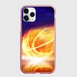 Чехол для iPhone 11 Pro матовый Огненный мяч