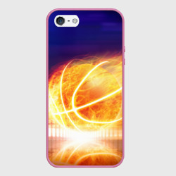 Чехол для iPhone 5/5S матовый Огненный мяч