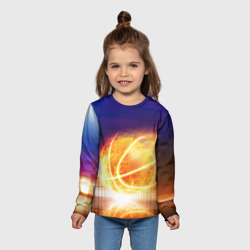Детский лонгслив 3D Огненный мяч - фото 2