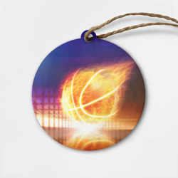 Деревянная игрушка круг Огненный мяч