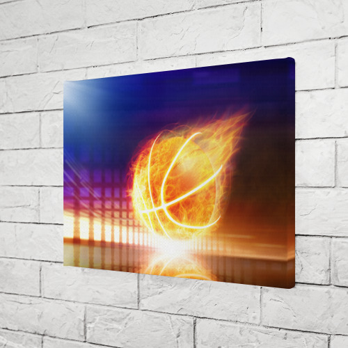 Холст прямоугольный Огненный мяч, цвет 3D печать - фото 3