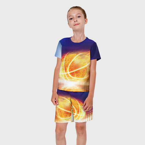 Детский костюм с шортами 3D Огненный мяч, цвет 3D печать - фото 5