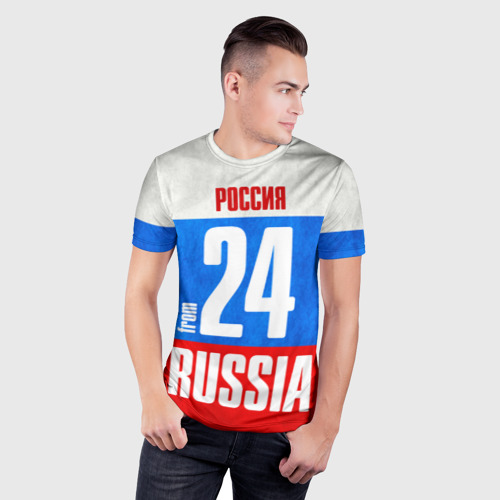 Мужская футболка 3D Slim Russia (from 24), цвет 3D печать - фото 3