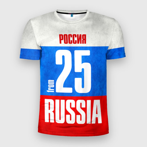 Мужская футболка 3D Slim Russia (from 25), цвет 3D печать