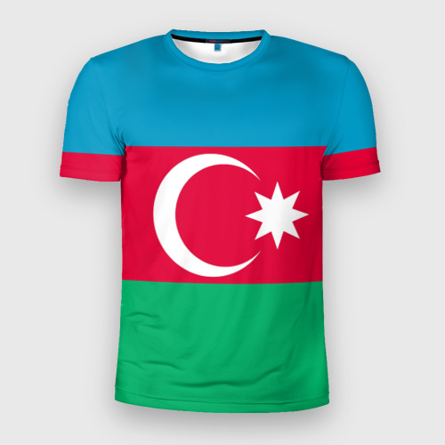 Мужская футболка 3D Slim Азербайджан, цвет 3D печать