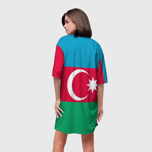 Платье-футболка 3D Азербайджан, цвет 3D печать - фото 4