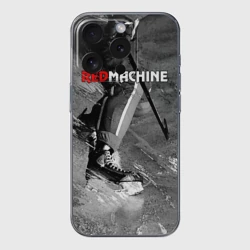 Чехол для iPhone 15 Pro силиконовый с защитой камеры Red maсhine