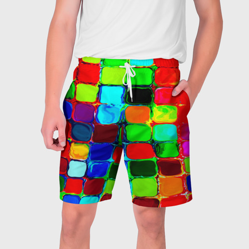 Мужские шорты 3D Кубики, цвет 3D печать