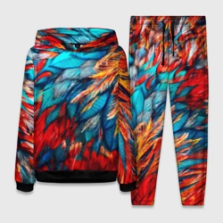 Женский костюм с толстовкой 3D Перья