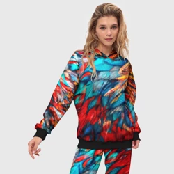 Женский костюм с толстовкой 3D Перья - фото 2