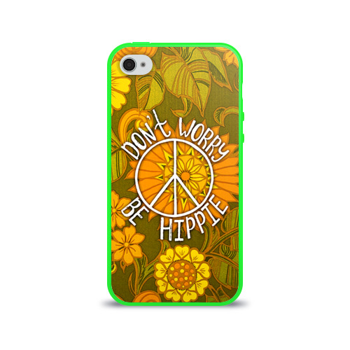 Чехол для Apple iPhone 4/4S силиконовый глянцевый Хиппи 4 Фото 01 Чехол для Apple iPhone 4/4S силиконовый глянцевый Хиппи 4 Фото 01