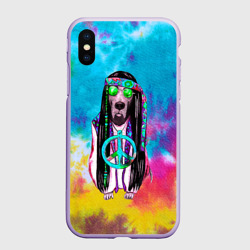 Чехол для iPhone XS Max матовый Хиппи Дог