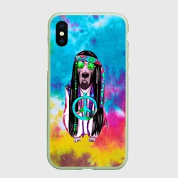 Чехол для iPhone XS Max матовый Хиппи Дог