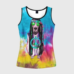 Женская майка 3D Хиппи Дог