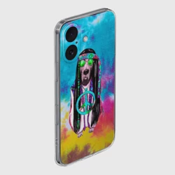 Чехол для iPhone 16 силиконовый с защитой камеры Хиппи Дог - фото 2