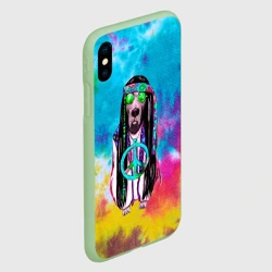 Чехол для iPhone XS Max матовый Хиппи Дог - фото 2