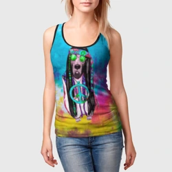 Женская майка 3D Хиппи Дог - фото 2