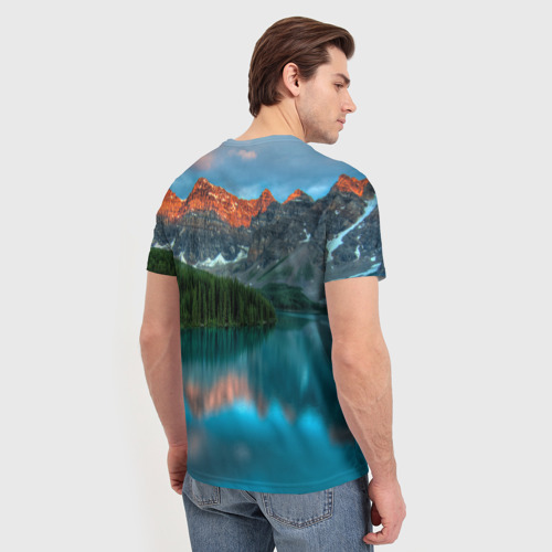 Мужская футболка 3D с принтом Неописуемая красота, вид сзади #2