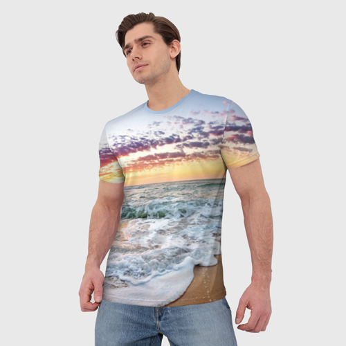 Мужская футболка 3D Sunset, цвет 3D печать - фото 3