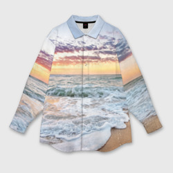 Мужская рубашка oversize 3D Sunset