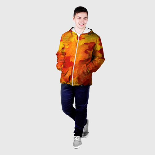 Мужская куртка 3D Кленовые листья, цвет 3D печать - фото 3