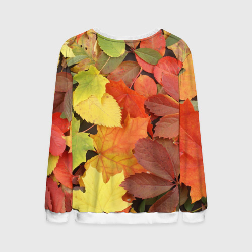 Мужской свитшот 3D Осенние листья, цвет белый - фото 2