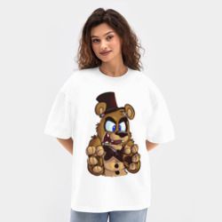 Женская футболка Oversize хлопок texturе Freddy - фото 2