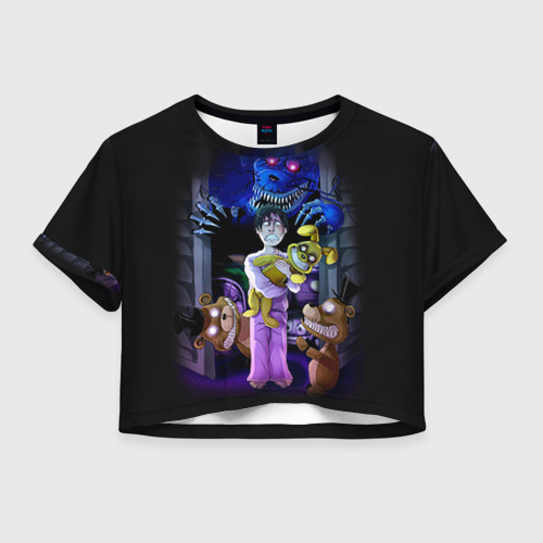 Женская футболка Crop-top 3D Five Nights At Freddys, цвет 3D печать
