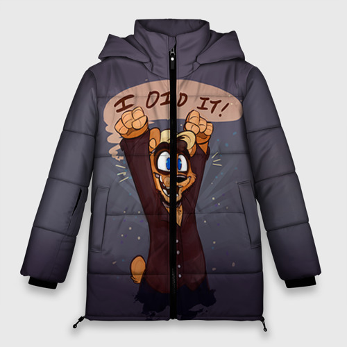 Женская зимняя куртка Oversize Five Nights At Freddys, цвет черный