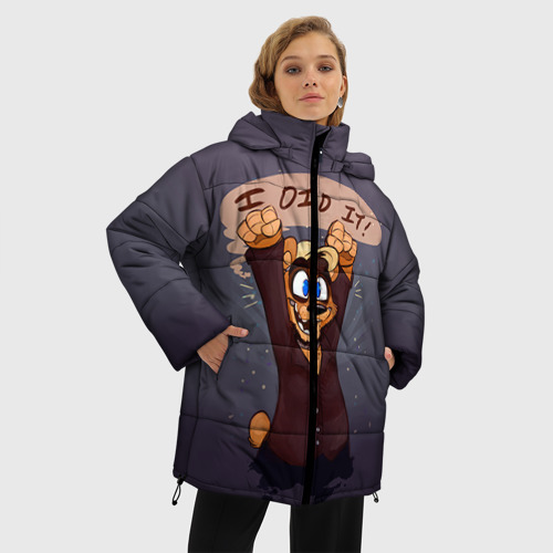 Женская зимняя куртка Oversize Five Nights At Freddys, цвет красный - фото 3