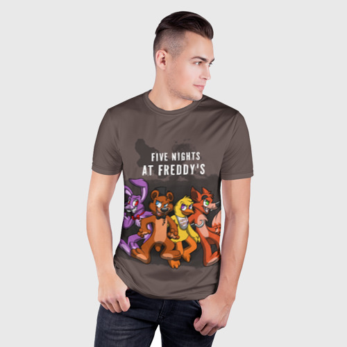 Мужская футболка 3D Slim Five Nights At Freddys, цвет 3D печать - фото 3