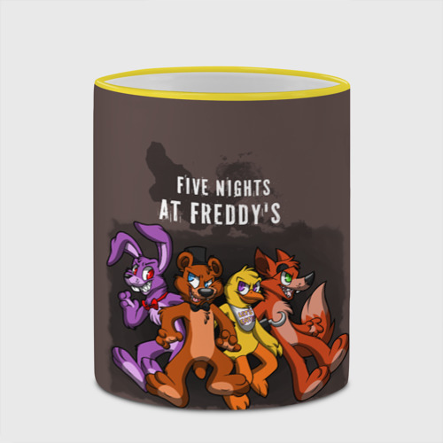 Кружка с полной запечаткой Five Nights At Freddys, цвет Кант желтый - фото 4