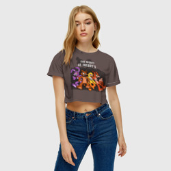Женская футболка Crop-top 3D Five Nights At Freddys - фото 2