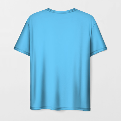 Мужская футболка 3D с принтом Заяц, вид сзади #1