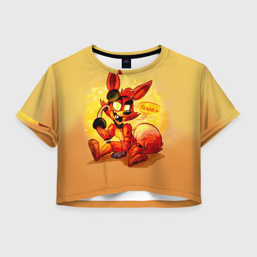 Женская футболка Crop-top 3D Foxy, цвет 3D печать