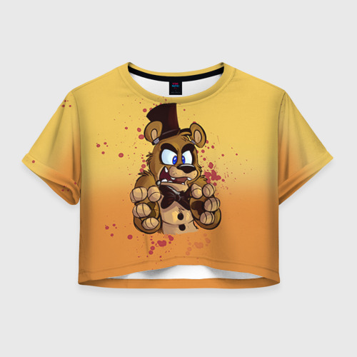 Женская футболка Crop-top 3D Freddy, цвет 3D печать