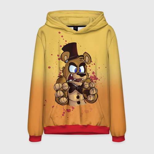 Мужская толстовка 3D Freddy, цвет красный