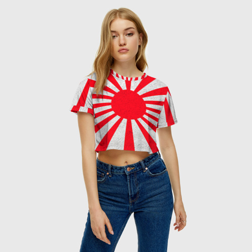 Женская футболка Crop-top 3D Япония, цвет 3D печать - фото 3