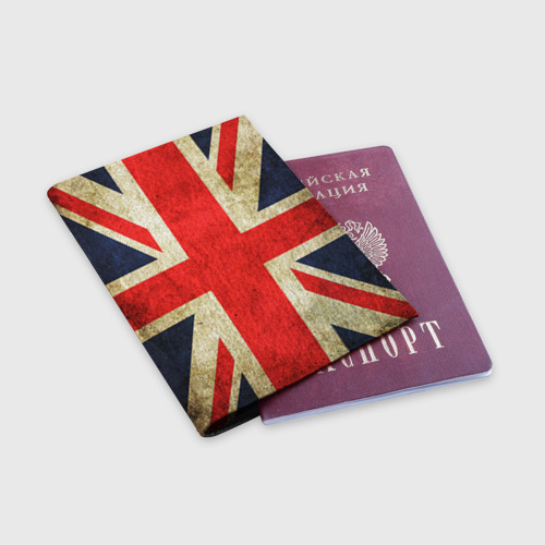 Обложка для паспорта матовая кожа Великобритания, цвет черный - фото 3