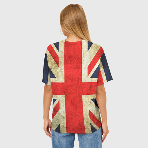 Женская футболка oversize 3D Великобритания, цвет 3D печать - фото 4