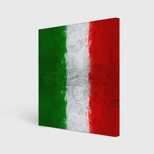 Холст квадратный Италия, цвет 3D печать
